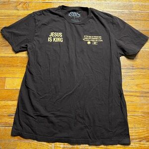 Men's Black 'Jesus Is King' Graphic Short Sleeve T-Shirt